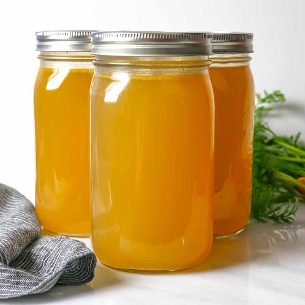 Instant Pot Chicken Bone Broth (low-FODMAP friendly)