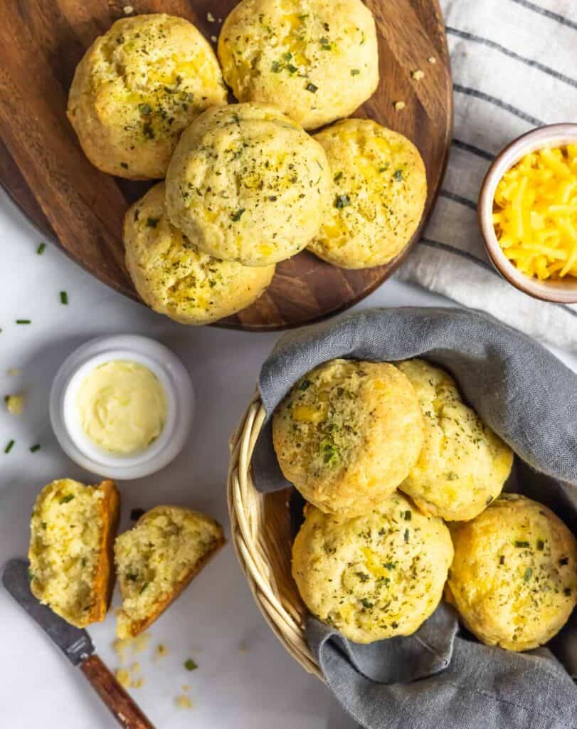 Cheddar Almond Flour Drop Biscuits