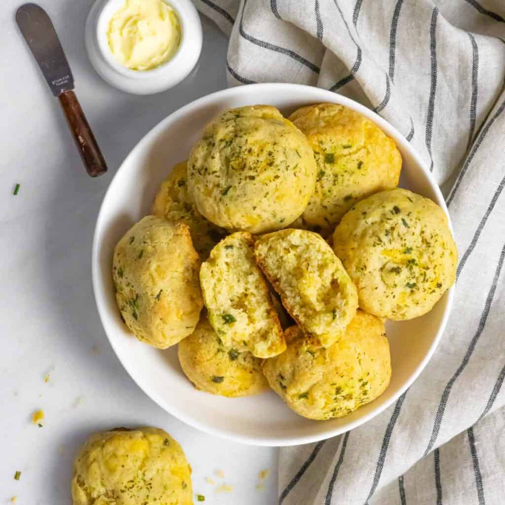 Cheddar Almond Flour Drop Biscuits