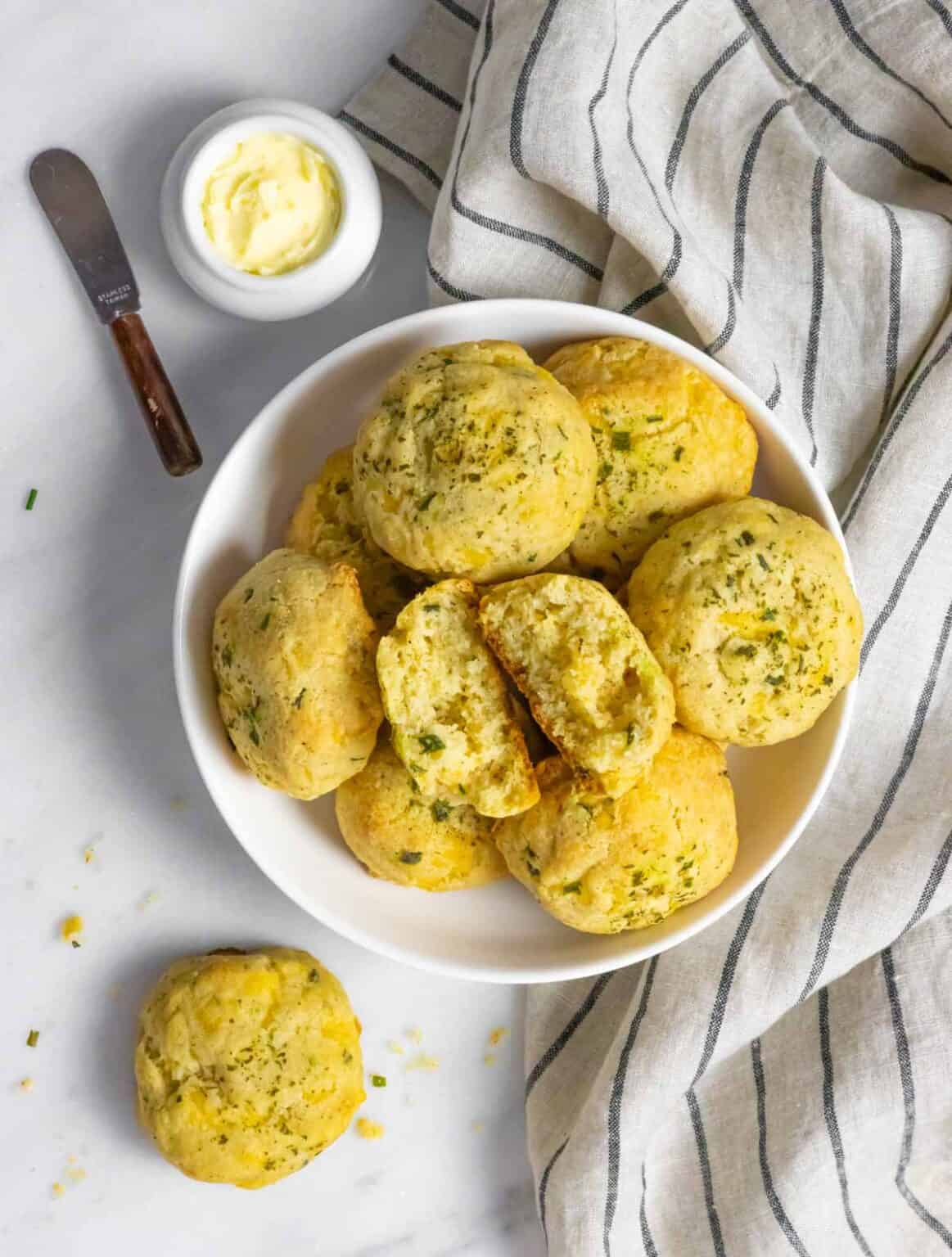 Cheddar Almond Flour Drop Biscuits