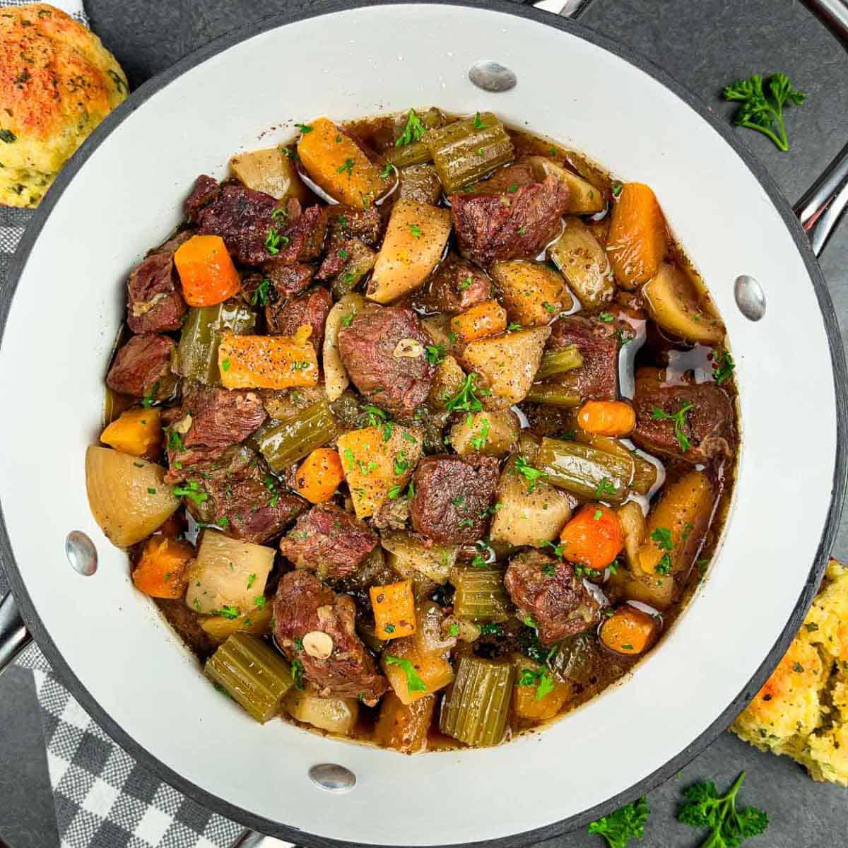 Keto Irish Stew (without potatoes!) - Rad Foodie