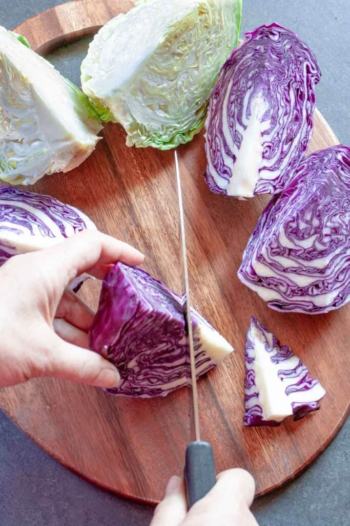 How to shred cabbage (food processor and by hand)
