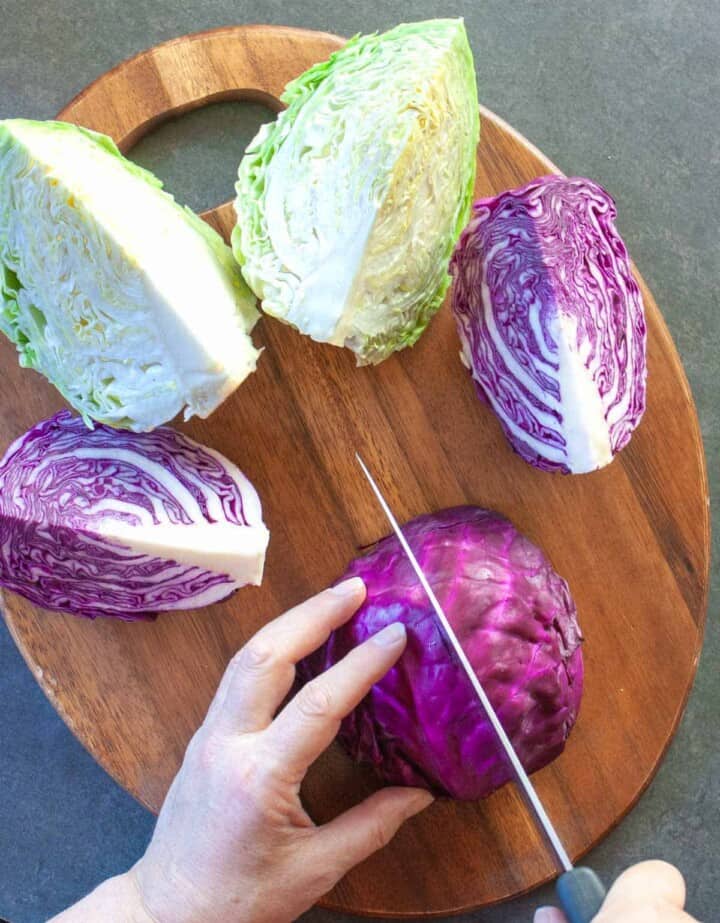How to shred cabbage (food processor and by hand)