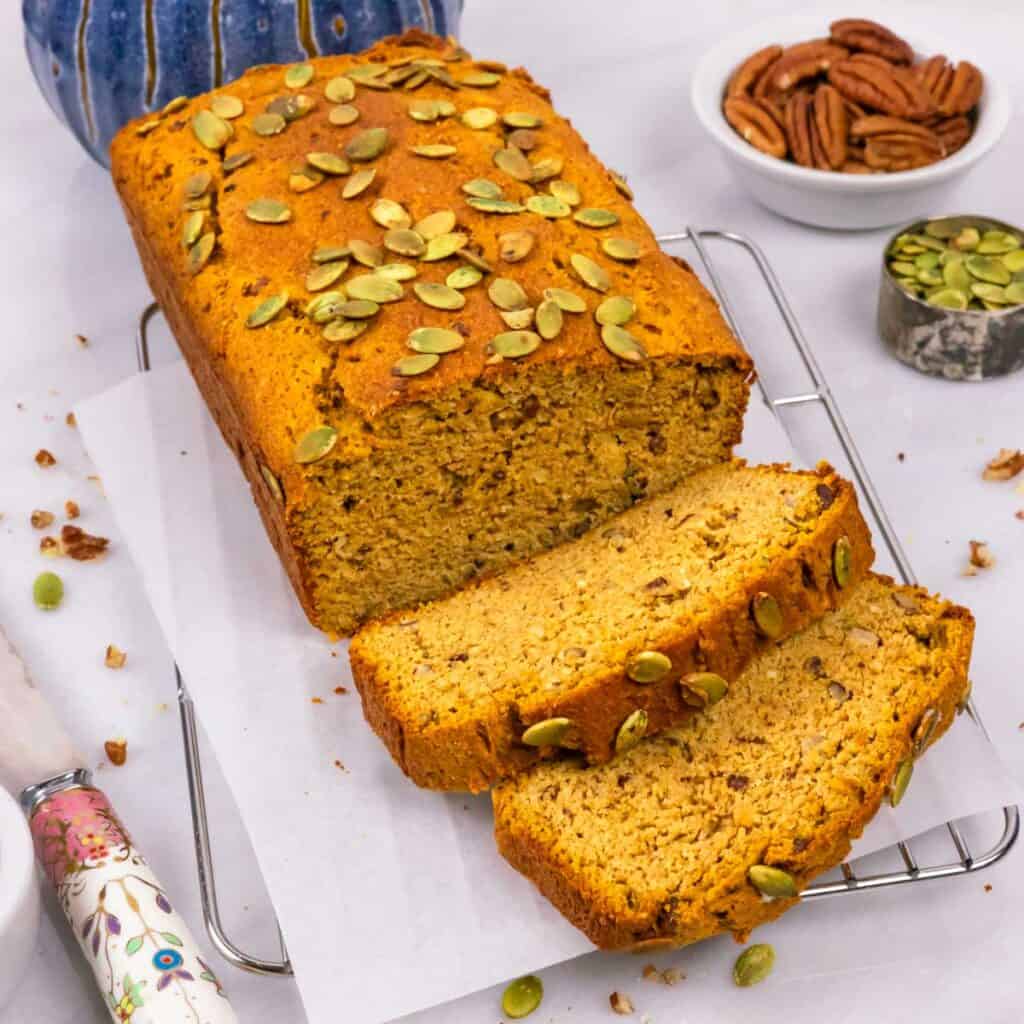 Low Carb Keto Pumpkin Bread (FODMAP-friendly)
