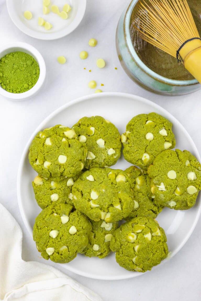 Matcha White Chocolate Cookies with Almond Flour Rad Foodie